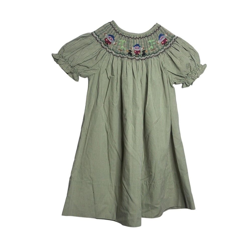ROSALINA COLLECTION Fall Scarecrow Embroidered‎ Smocked Dress Size 2T